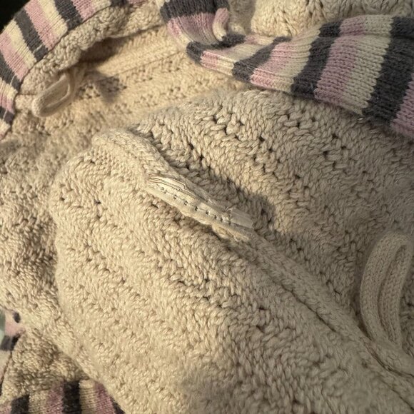 Y2K Vintage Crochet Knit Halter Crop Top XS Cream Ivory White Boho Fairy Grunge - Picture 6 of 7